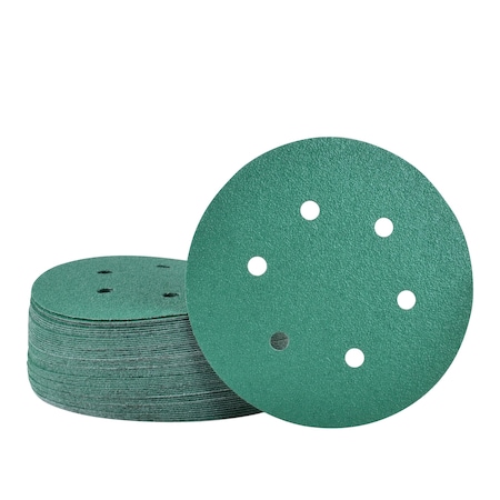 Legit Grit 6 inch Sand paper Disc, 6-Hole, 60 Grit, 50PK LG6-660-50